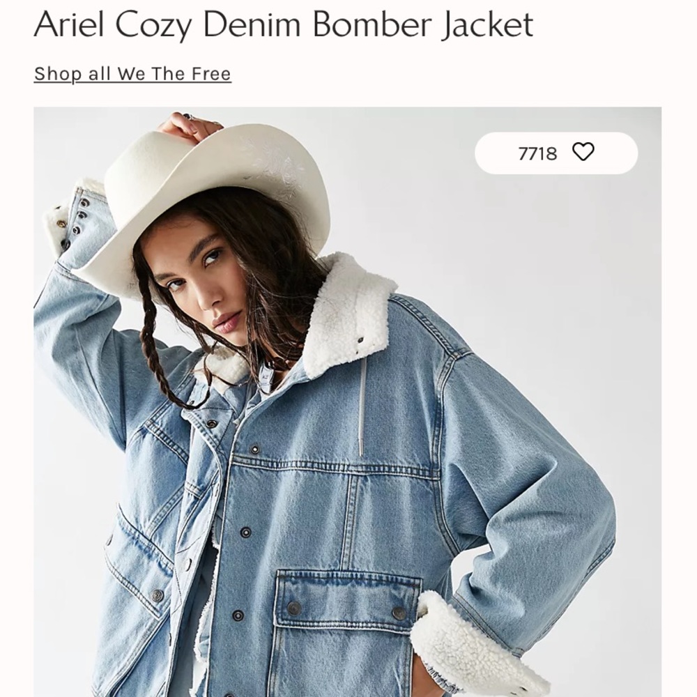 We the free denim bomber jacket